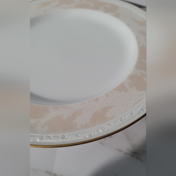 NWT Noritake Oakleigh Salad Plate Pink White Scapes - Picture 2 of 3